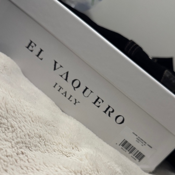 El Vaquero Coleen Silverstone Carbon Fringe Suede Boots - 39 - Picture 14 of 15